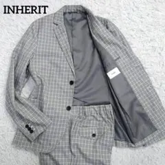 インヘリット　カジュアルスーツ　セットアップ　グレー　千鳥　チェック　M