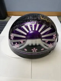 ラメ ハート 富士日章 コルク半 ヘルメット 三段シート ロケットカウル