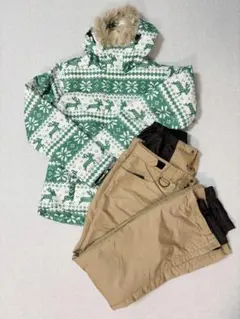 美品★EDGE レディース スキー スノーボード ウェア セット M