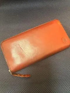 オレンジ レザー 長財布のサムネイル