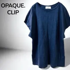 【オペークドットクリップ】ドルマンスリーブトップス　チュニック　サイドスリット