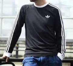 新品 adidas originals 3ストライプス 長袖Tシャツ M 黒