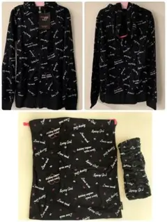 BLU ECROSSプリントパーカー パンツ・巾着・ヘアバンド４点セット