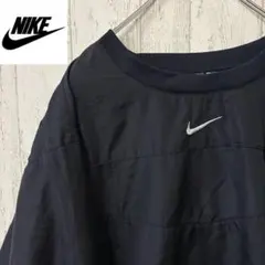 【激レア】90s NIKE ナイキ　ナイロンジャケット　プルオーバー　銀タグ　黒