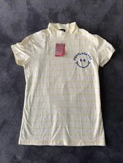 PEARLY GATES ストライプモックネック　イエロー 新品タグ付き