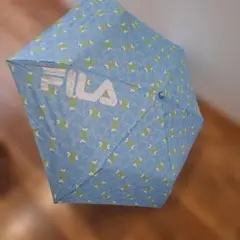 FILA 折りたたみ傘 ライトブルー 総柄