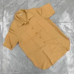JANE MORE ドット柄 半袖シャツ ベージュ 前開き シンプル オシャレ