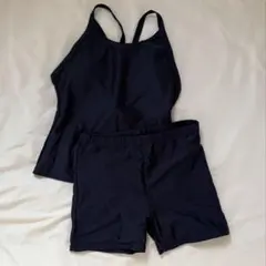 ネイビー タンクトップ＆ショートパンツ 水着セット