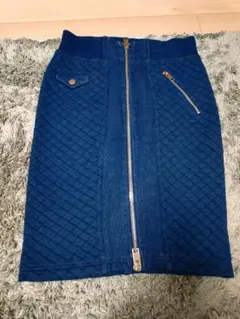 《美品》キルティング デニム風