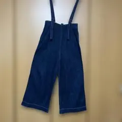 デニムサロペット フレア裾