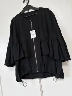 【ラスト】新品タグ付 mirepoix フリルヘムライトブルゾン ヤマダヤのサムネイル