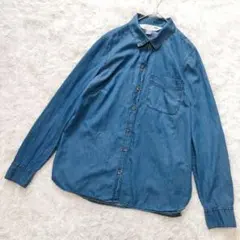 ​【美品】オールドネイビー 長袖 デニムシャツ ダンガリー クラシックシャツ Mのサムネイル