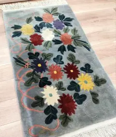 特選 天然色羊毛100% 中国段通 100段 玄関マット 約93cm×61cm - メルカリ