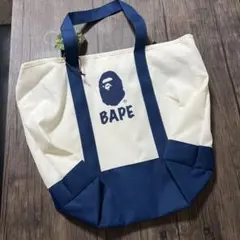 【新品】ABATHINGAPE/エイプ /トートバッグ ホワイト•ネイビー