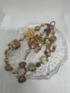 ハンドメイド☆ビーズストラップ/わんちゃん