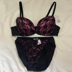 【檄レア】aimerfeel♡エメフィール♡黒ピンクブラショーツB75のサムネイル