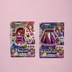 アイカツ！ 大空あかり あかり ピンクパレードコーデ アニメ柄 2枚セット アイカツ! 大空あかり ピンクパレードコーデ コスプレ衣装