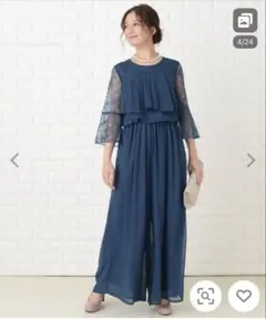 lace ladies ロング丈シフォンワイドパンツドレスのサムネイル