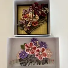 花モチーフ ヘアコームセット