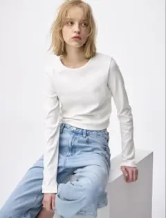 GU リブクロップドT