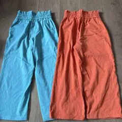 GU 水色・オレンジ 長ズボン 120cm 2本セット