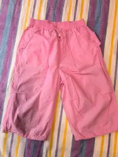 ピンク カジュアルパンツ ウエストゴム