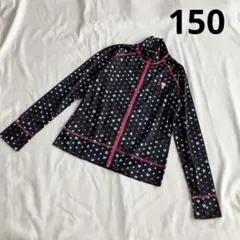 新品 女の子 ミニー ラッシュガード 150 ブラック ピンク 長袖 夏 海