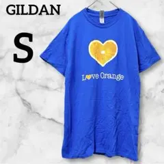 希少✨GILDAN ギルダン　半袖Tシャツ【S】ブルー　オレンジ　海外古着　夏服