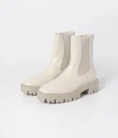 新品センスオブプレイス トラックソールサイドゴアブーツ M アイボリー