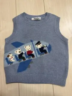 familiar ニットベスト90cm 飛行機ファミリア