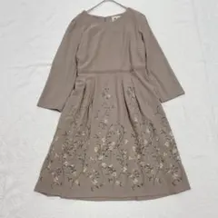 美品⭐︎ローズティアラ　ジュエル　ワンピース　大きいサイズ　46 フラワー　刺繍