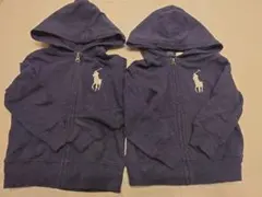 【美品】Polo Ralph Lauren フード付きパーカー 2着セット　双子