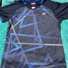 YONEX 幾何学模様シャツ ネイビー/ブルー