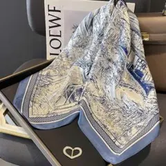 残りわずか　シルク80 シルク100% スカーフ ストール 68×68cm