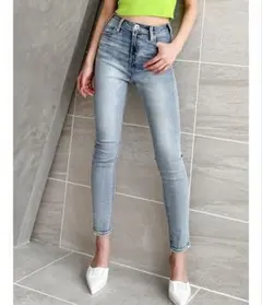 GYDA タグありハイウエストワンウォッシュスキニーパンツ　XS