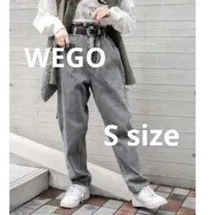 WEGO ハイウエストペーパーバックマムパンツ Sサイズ ブラックデニムウィゴーのサムネイル