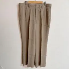 メンズパンツ スラックス【ウエスト88】ベージュ スラックス