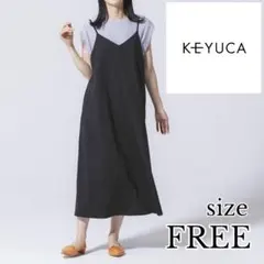 KEYUCA ケユカ 【すごナノ撥水】ドビードットキャミワンピ ブラック 黒のサムネイル