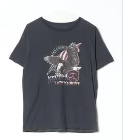 ungrid アングリッド イーグルプリント Tシャツ チャコールグレー