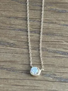 STAR JEWELRY K18ネックレス MOON SETTING 0.06