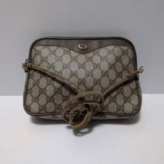 GUCCI GGスプリーム ショルダーバッグ インターロッキング 総柄