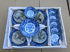【匿名配送】レトロ食器No.28 青花