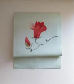 名古屋帯　塩瀬　ミントグリーン　正絹