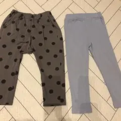 キッズボトムス 2点セット 100cm ドット柄　サマナルパンツ　GU
