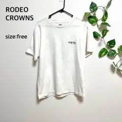 【ロデオクラウンズ】半袖Tシャツ 花柄 伸縮性あり フリーサイズ　かわいい