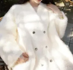 LE.EMAmohair touch double buttoncardigan