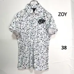 ZOY レディース総柄ポロシャツ サイズ38のサムネイル