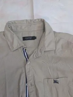 ベージュ 長袖シャツ Lサイズ ポケット付き