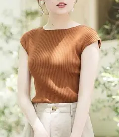 【極美品】le.coeur blanc 透かしリブフレンチスリーブ 完売品