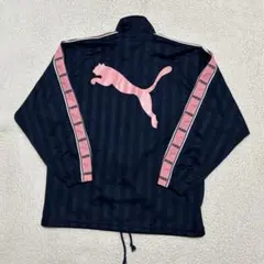 日本製 PUMA プージャー トラックジャケット 紺/桃 大きめ SSのサムネイル